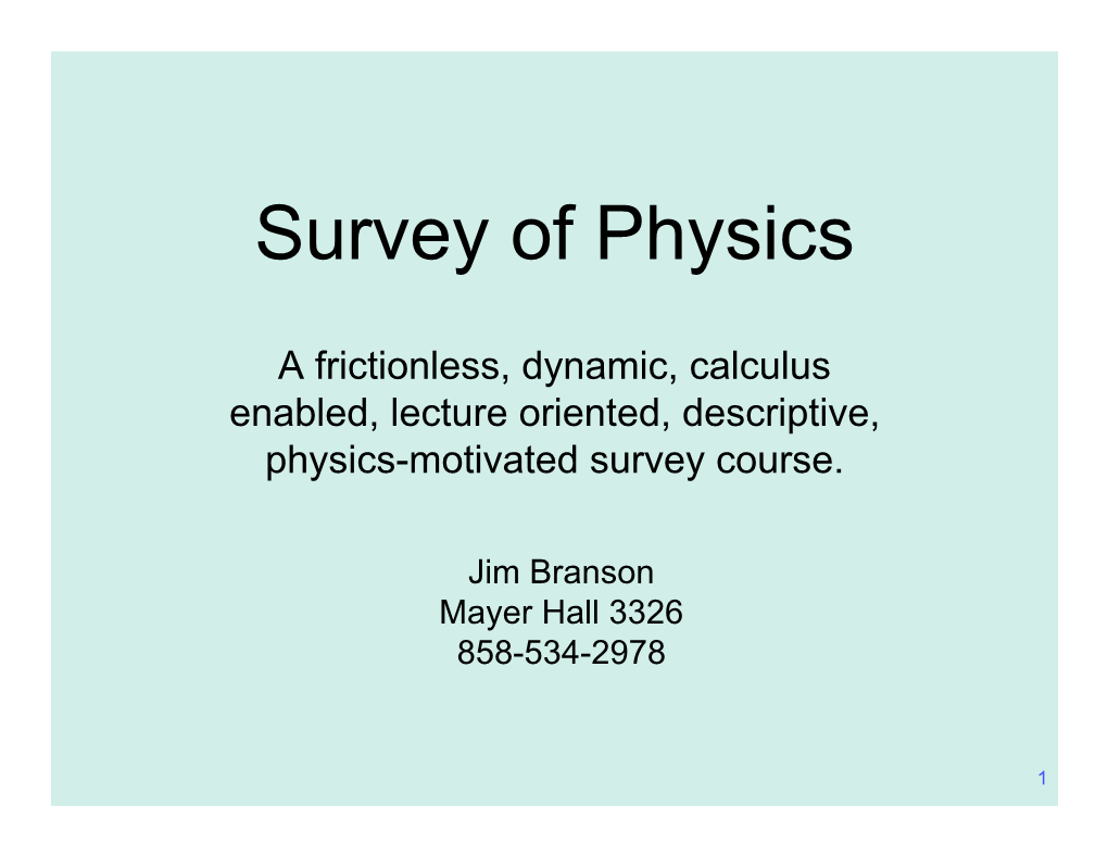 Survey of Physics