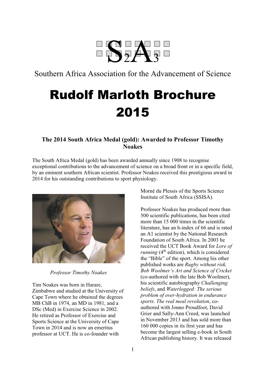 Rudolf Marloth Brochure 2015