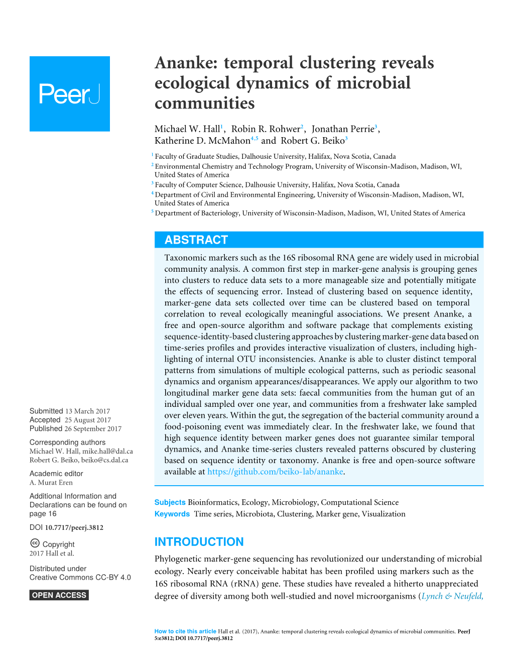 Ananke: Temporal Clustering Reveals Ecological Dynamics of Microbial Communities