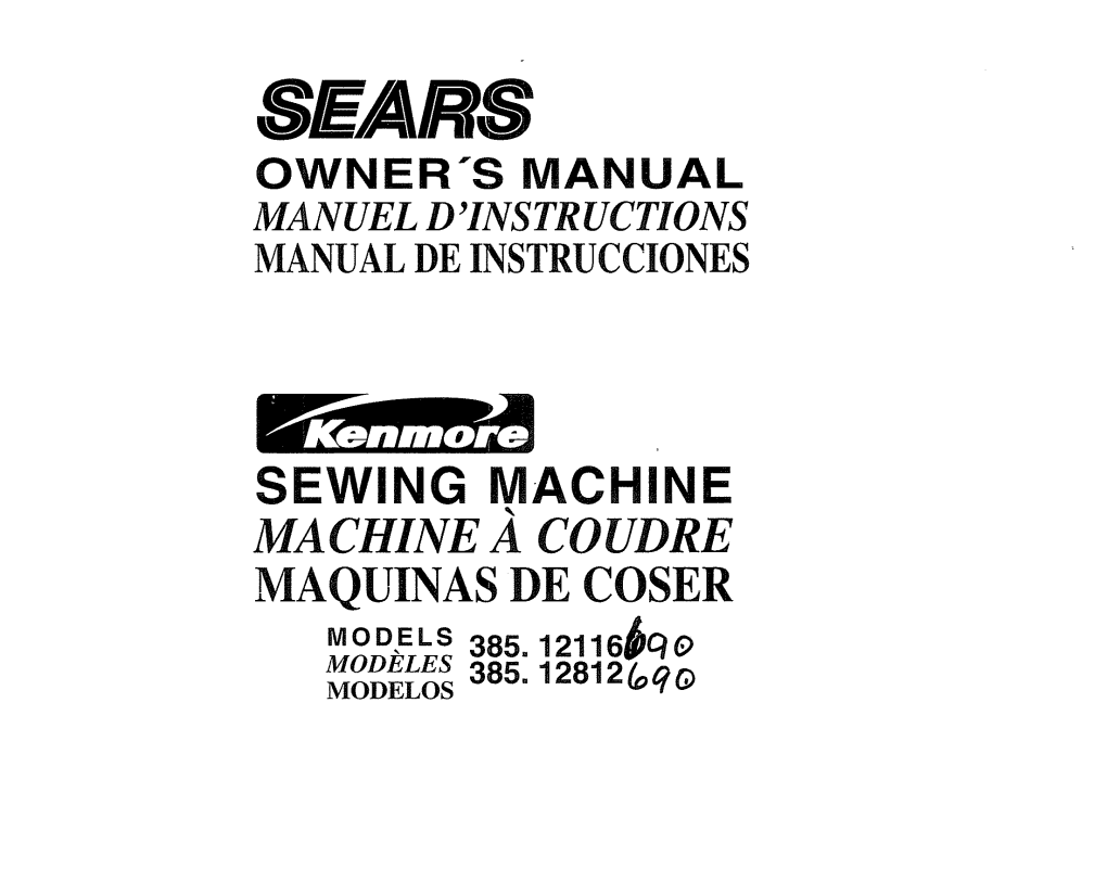 Sewing Machine Machine a Coudre Maquinas De Coser Models 385
