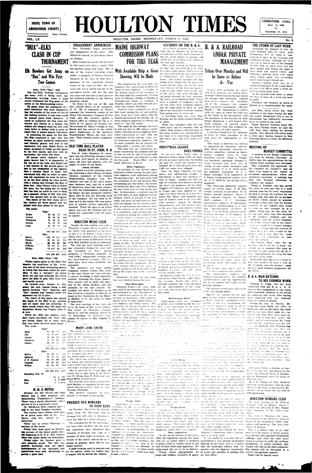 Houlton Times, March 3, 1920