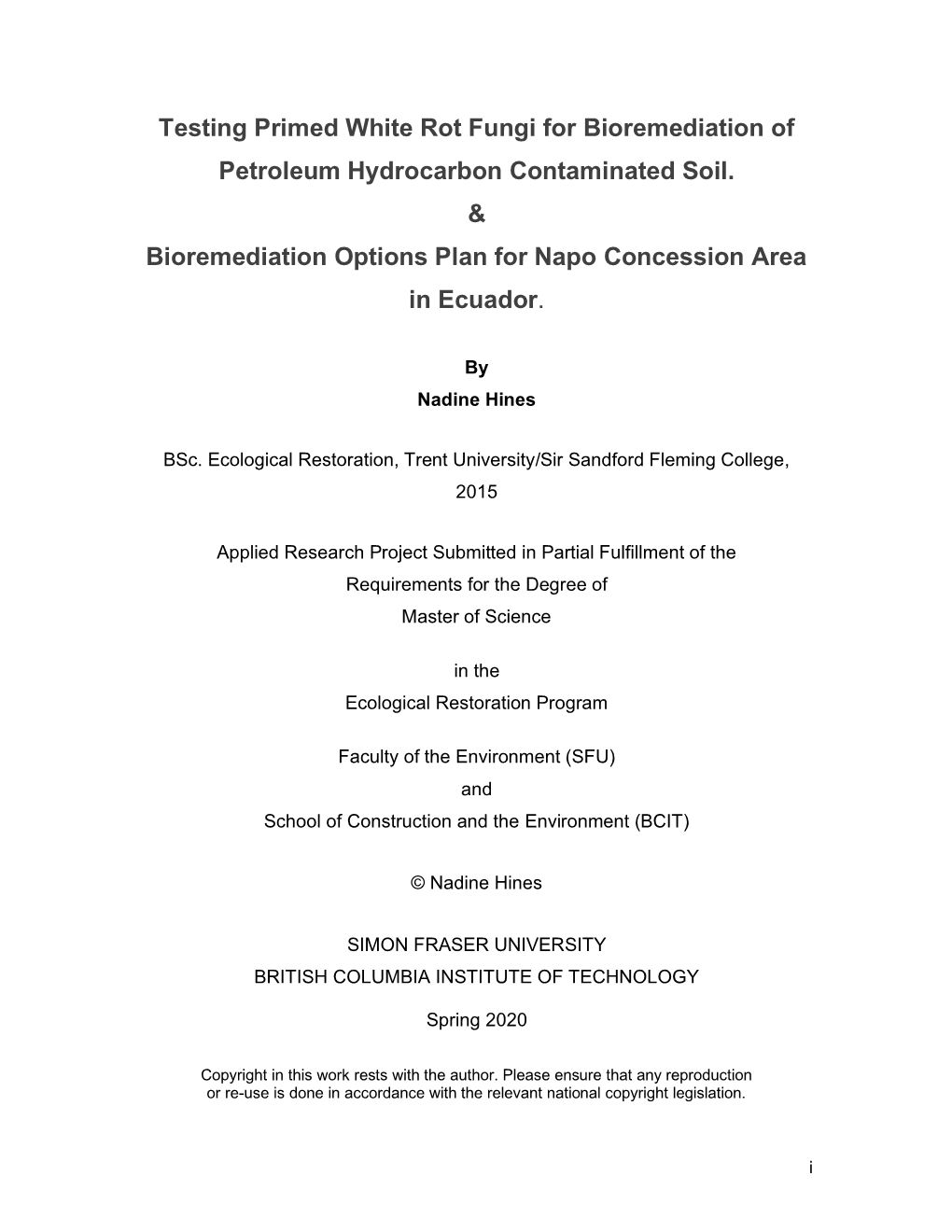 Testing Primed White Rot Fungi for Bioremediation of Petroleum Hydrocarbon Contaminated Soil