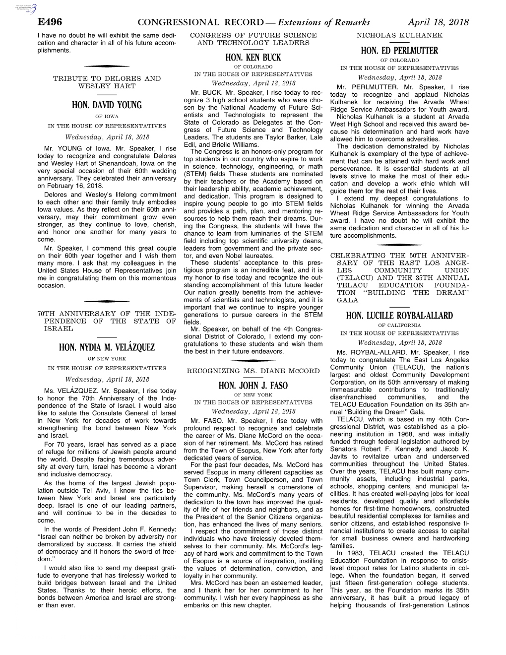 CONGRESSIONAL RECORD— Extensions Of