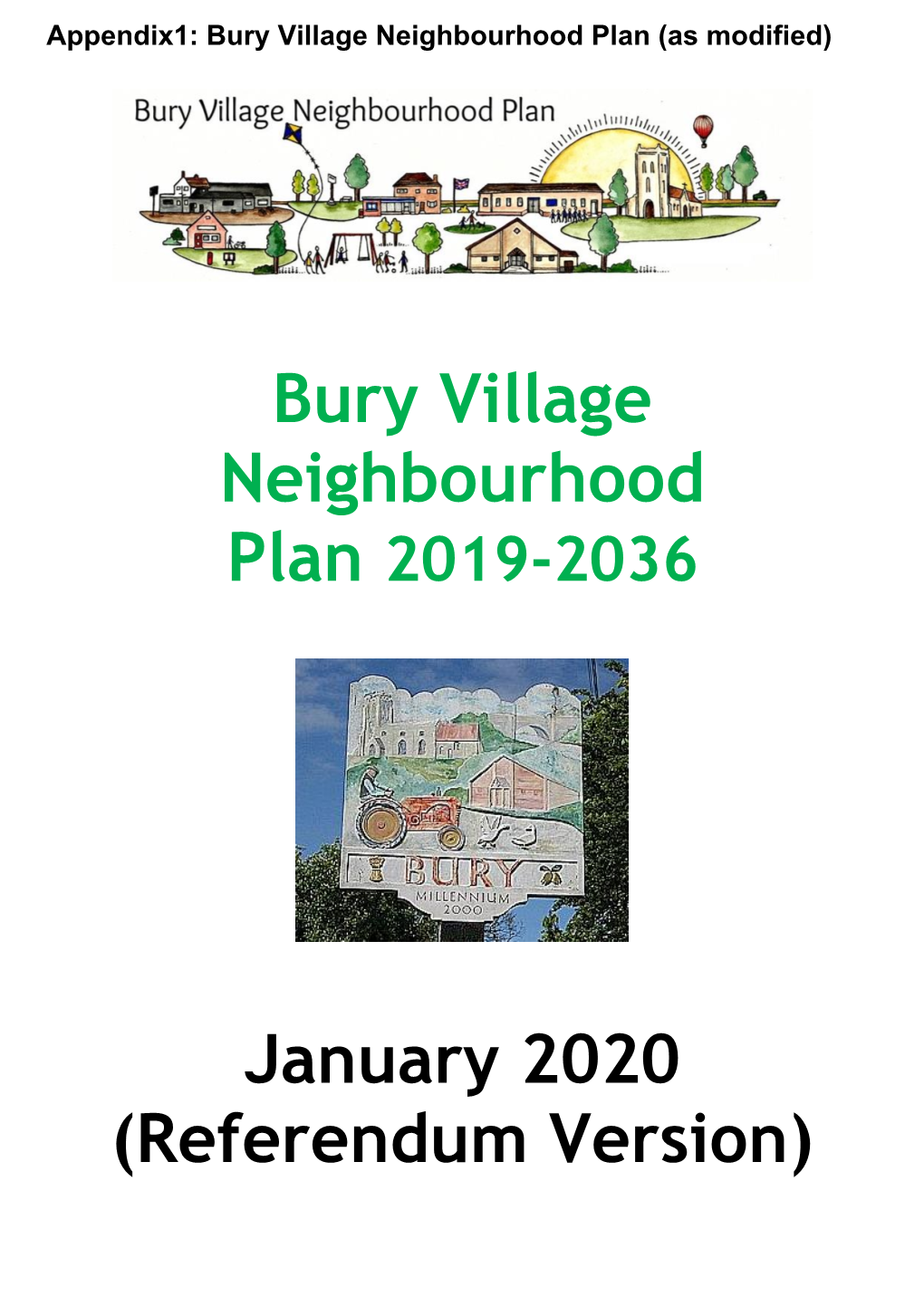 Bury Village Neighbourhood Plan (Referendum Version)