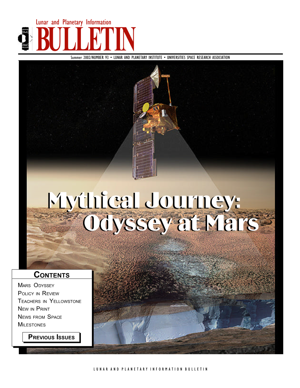 Issue #93 of the Lunar and Planetary