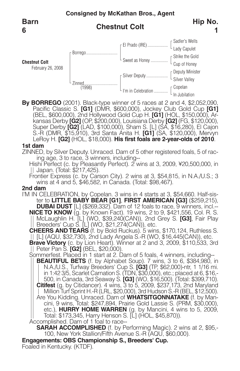 Chestnut Colt Barn 6 Hip No. 1