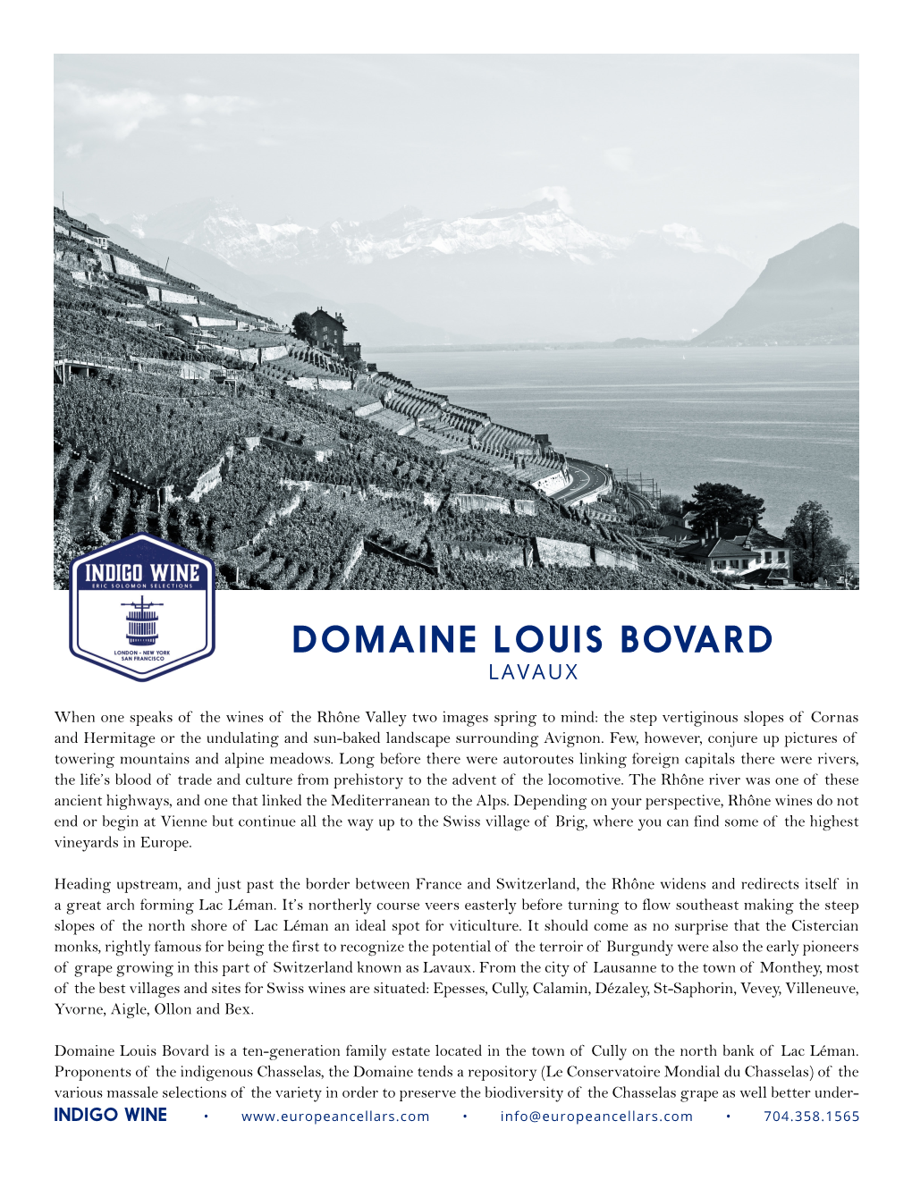 Domaine Louis Bovard Lavaux