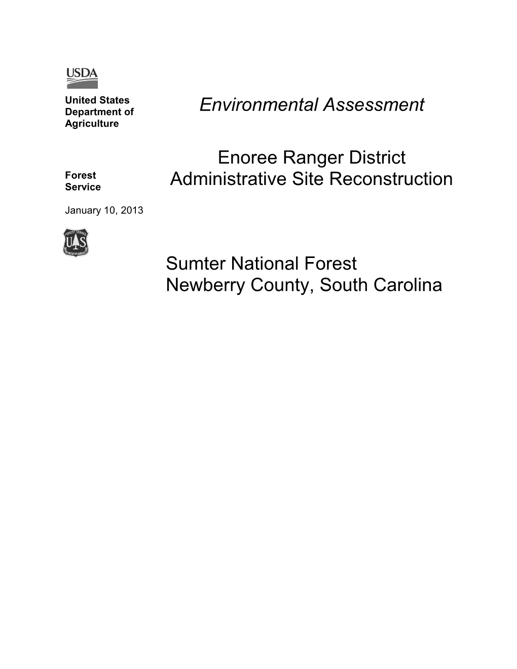 Environmental Assessment Enoree Ranger District Administrative Site