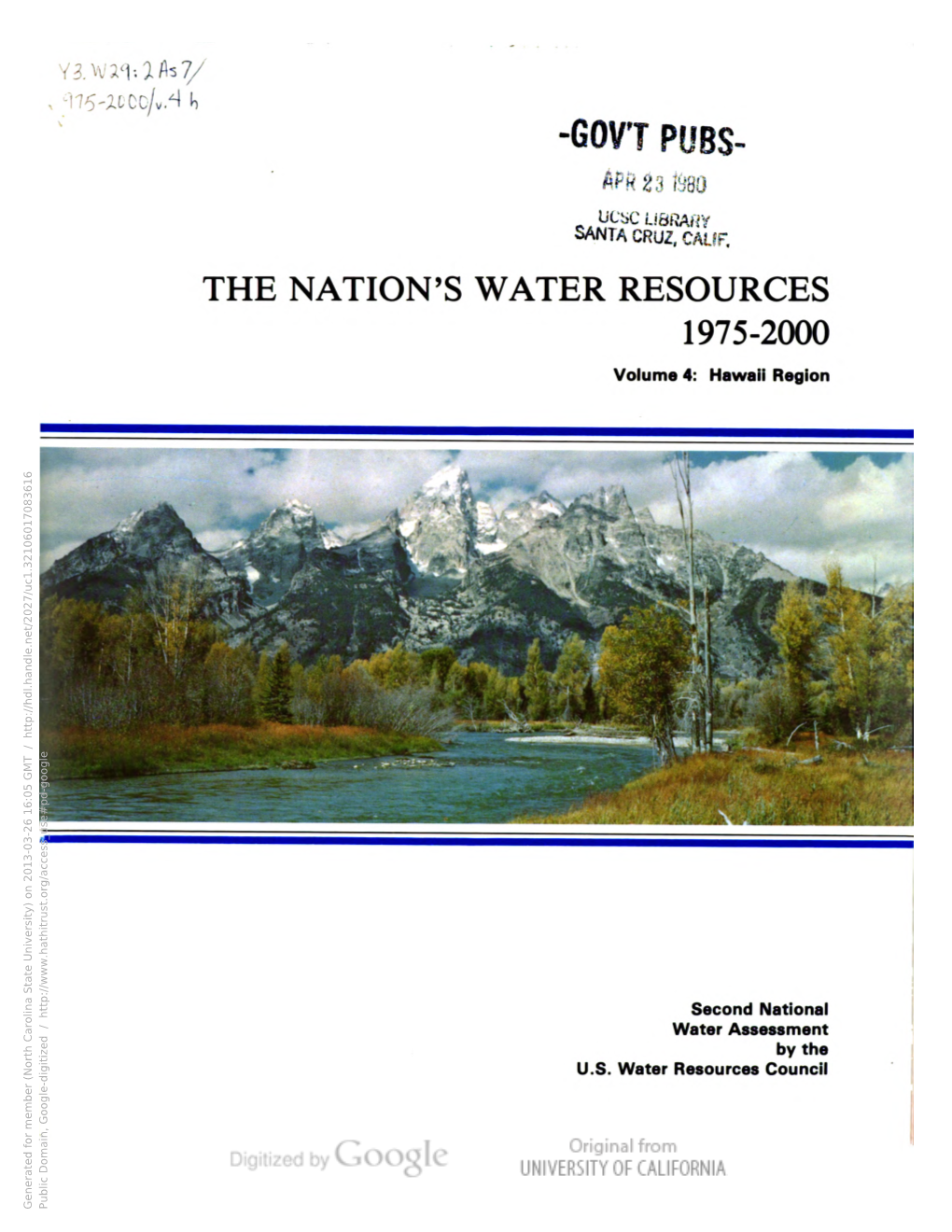 The Nation's Water Resources, 1975-2000