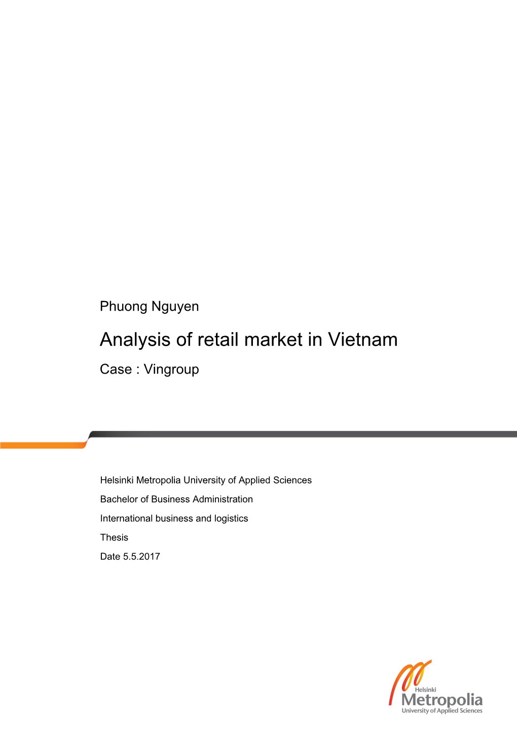 Analysis of Retail Market in Vietnam