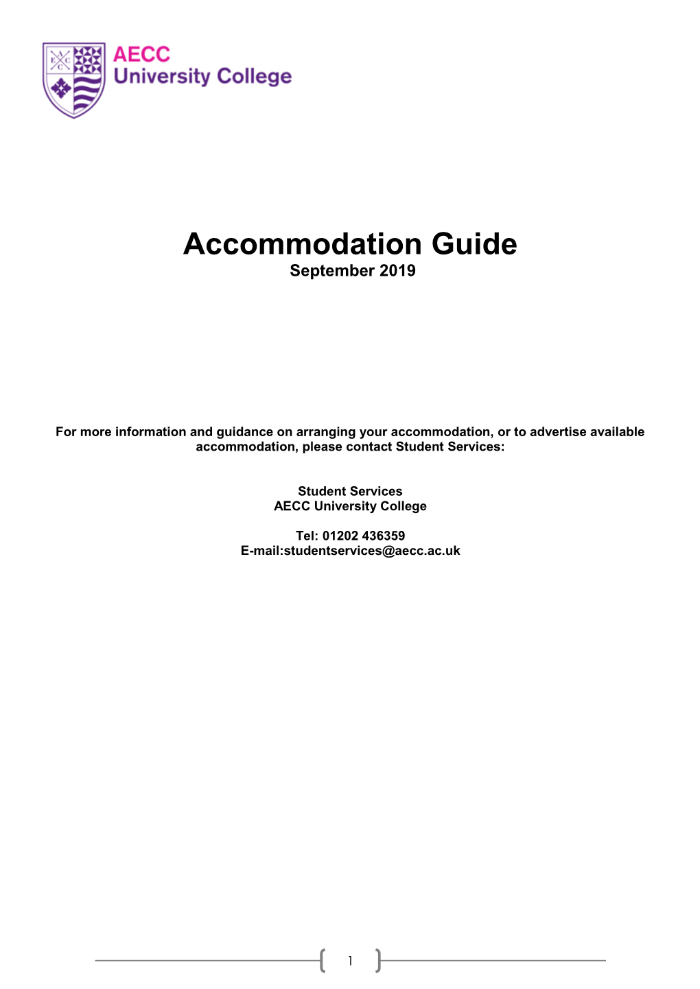Accommodation Guide September 2019