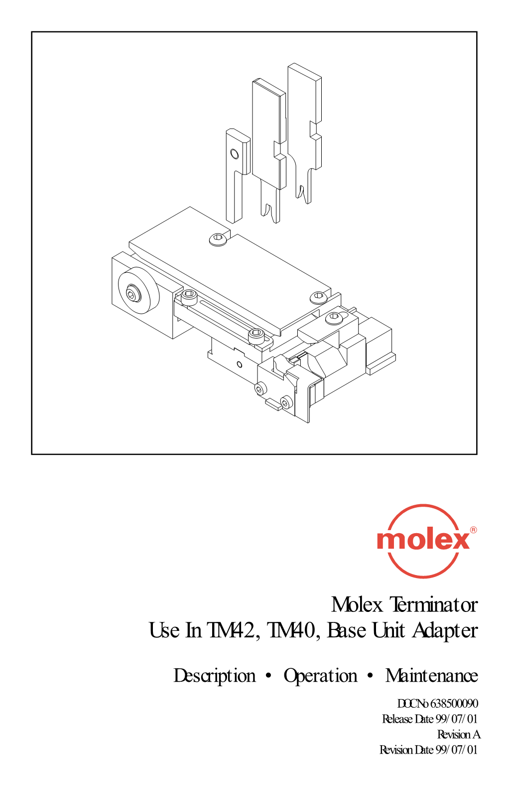 Molex Terminator Use in TM42, TM40, Base Unit Adapter