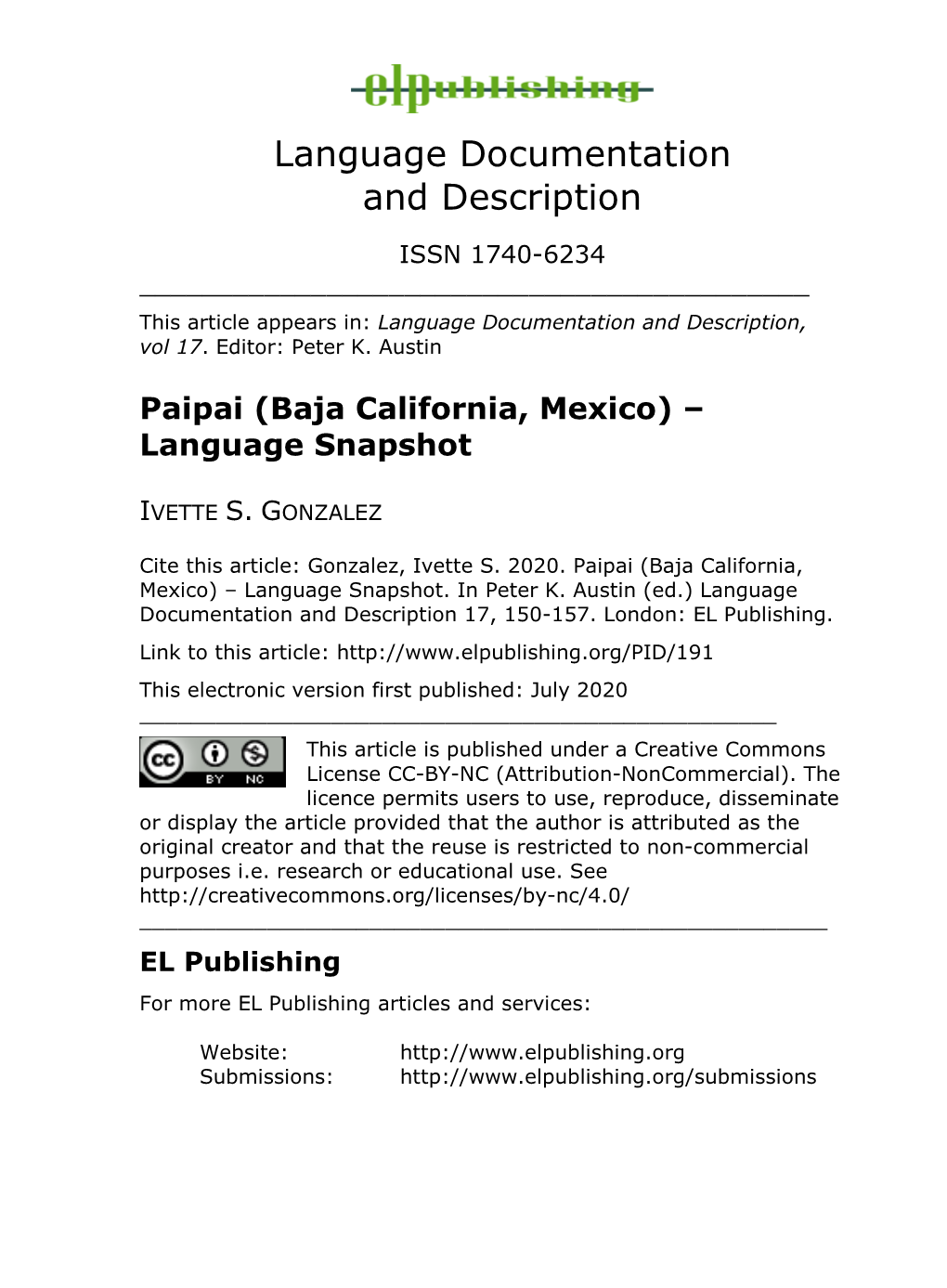 Paipai (Baja California, Mexico) – Language Snapshot