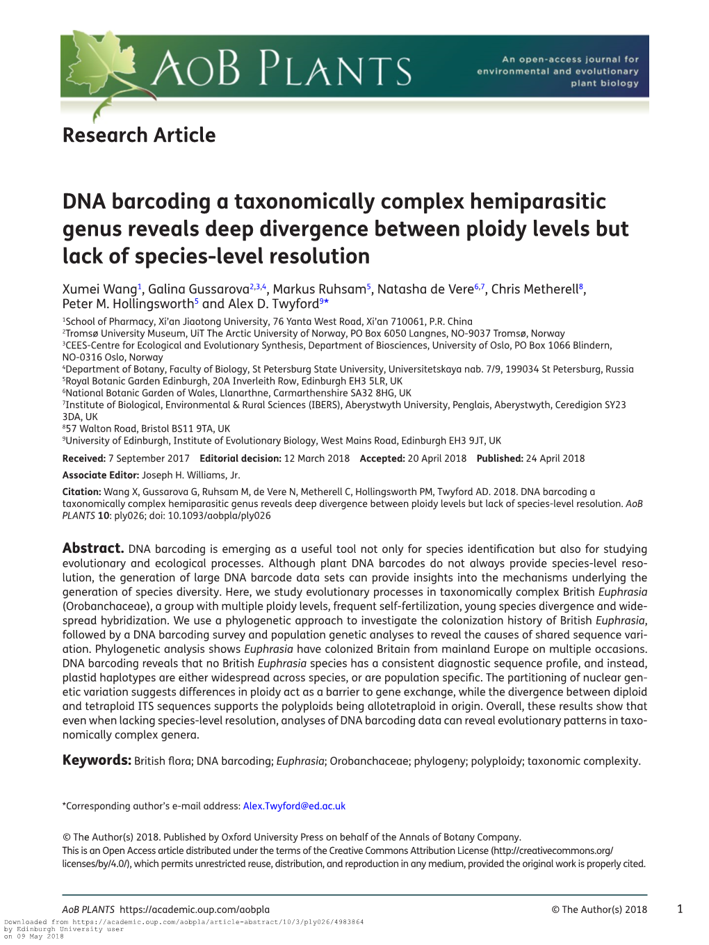 DNA Barcoding a Taxonomically Complex Hemiparasitic Genus Reveals Deep Divergence Between Ploidy Levels but Lack of Species-Level Resolution