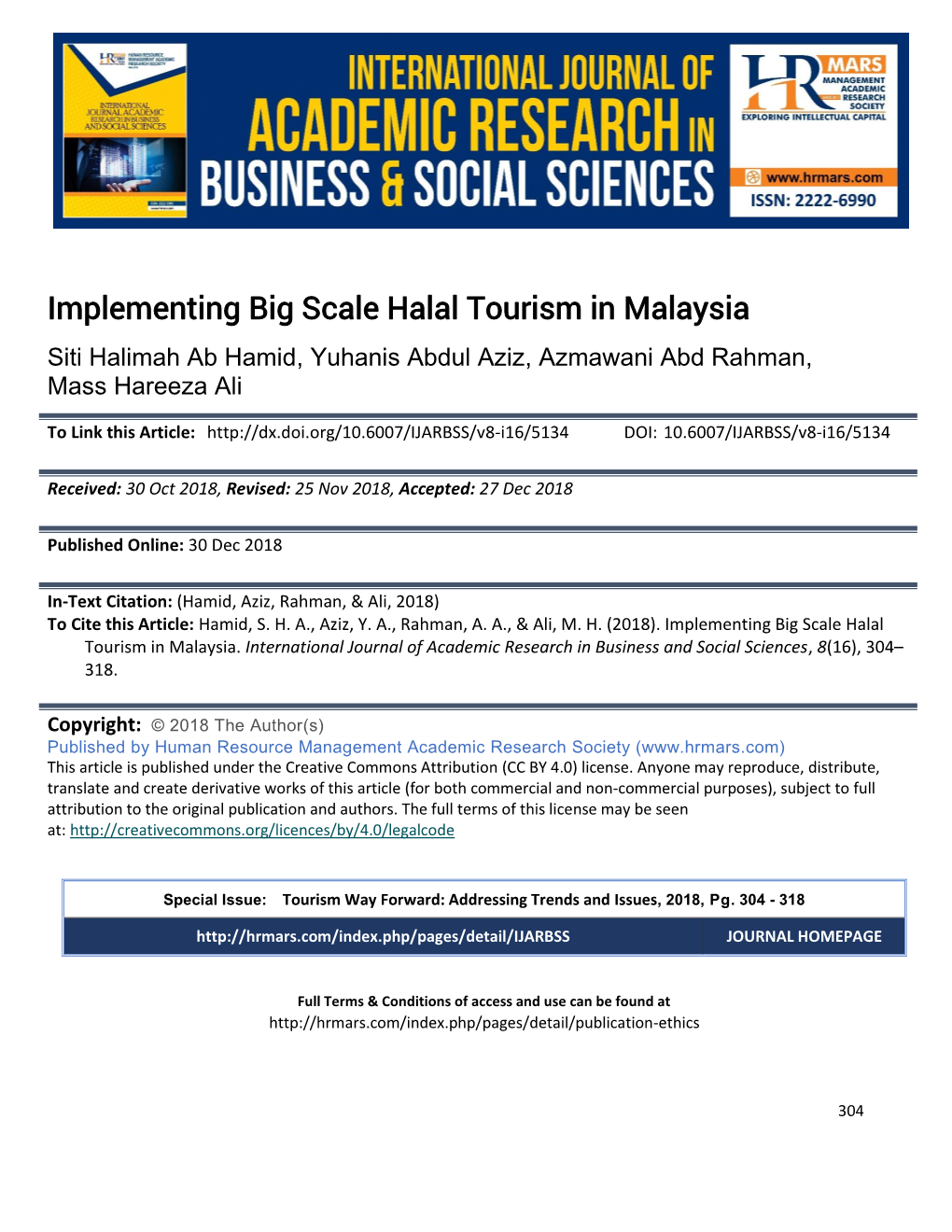 Implementing Big Scale Halal Tourism in Malaysia