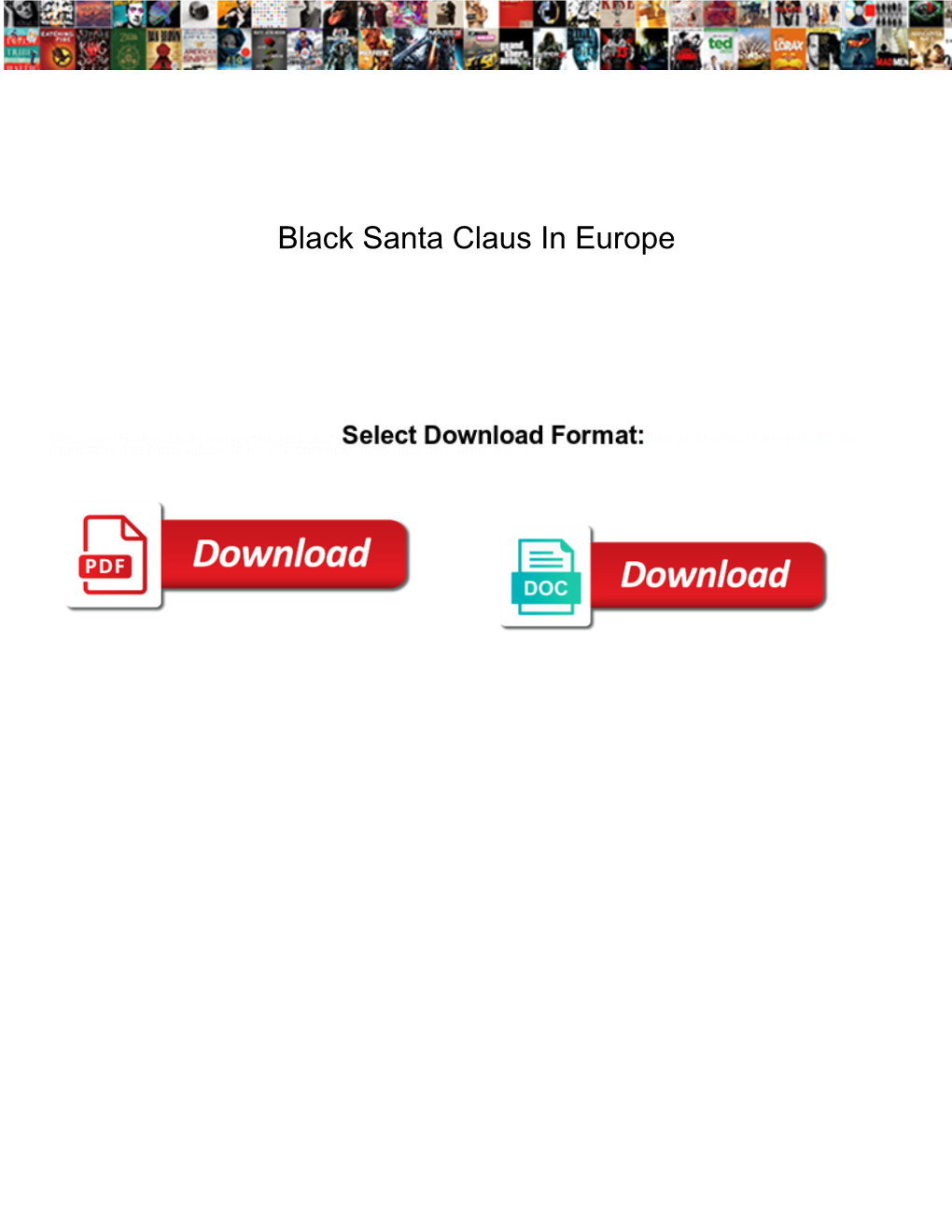 Black Santa Claus in Europe