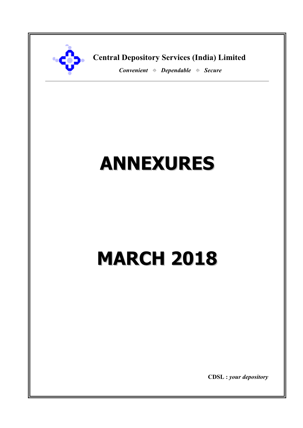 Annexures March 2018