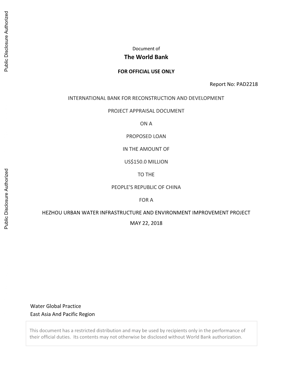 World Bank Document