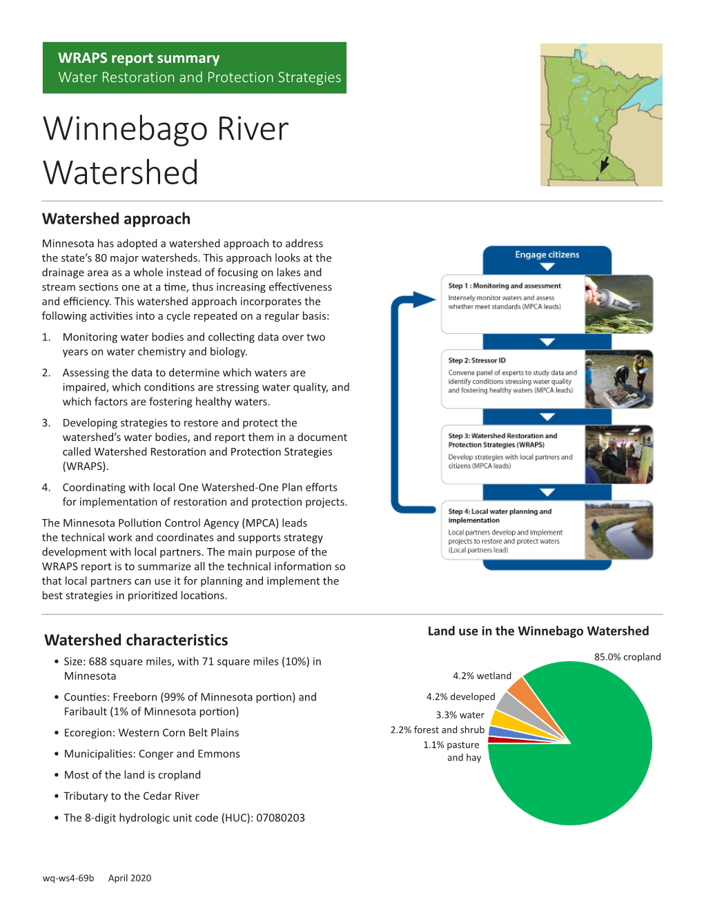 Summary of the Winnebago River WRAPS (Wq-Ws4-69B)
