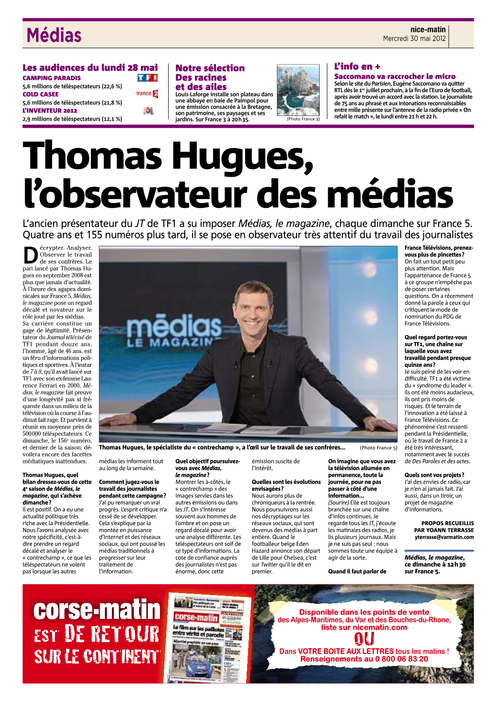 Thomas Hugues, L'observateur Des Médias