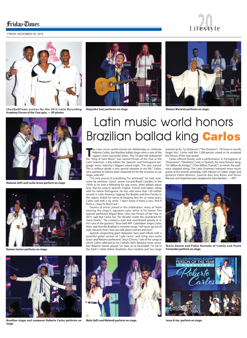 Latin Music World Honors Brazilian Ballad King Carlos