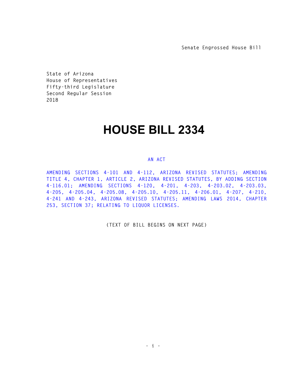 House Bill 2334