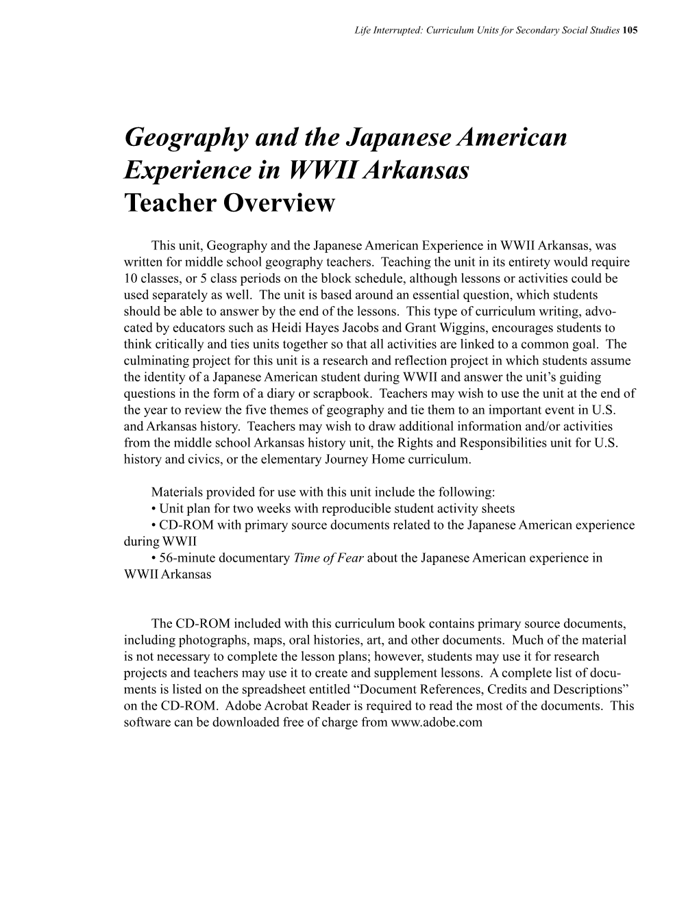 Download the Entire Geography Curriculum (PDF)