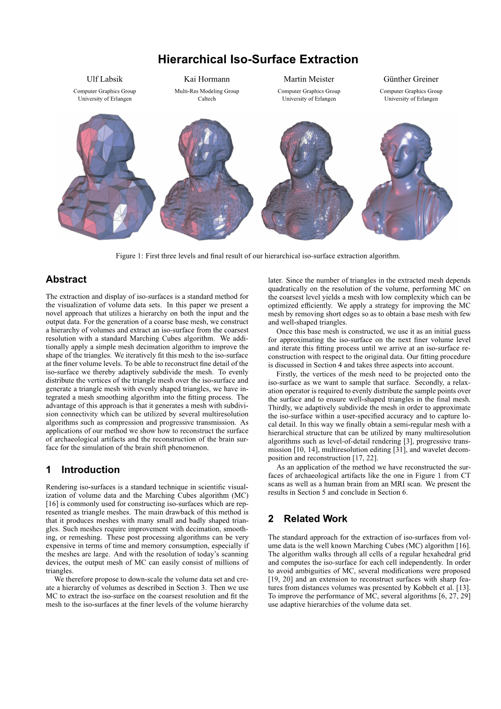 Hierarchical Iso-Surface Extraction