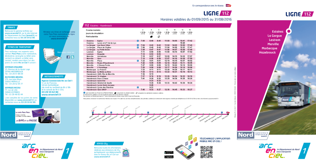 Horaires Valables Du 01/09/2015 Au 31/08/2016