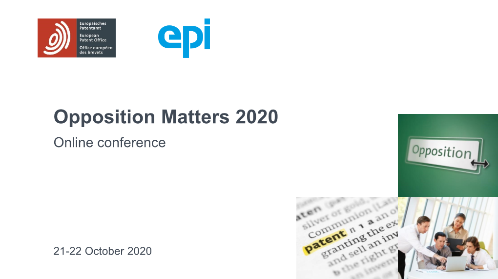 Opposition Matters 2020 Online Conference