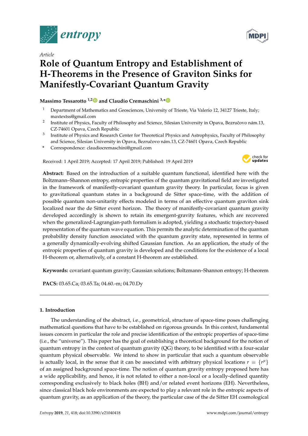 Role of Quantum Entropy and Establishment of H-Theorems in the Presence of Graviton Sinks for Manifestly-Covariant Quantum Gravity