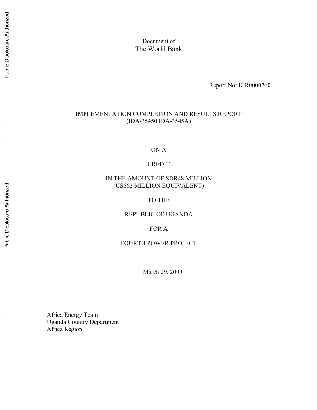 World Bank Document