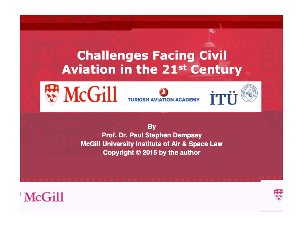 Challenges Facing Civil Aviation in the 21St Century