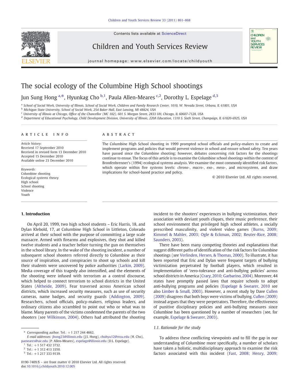 The Social Ecology of the Columbine High School Shootings.Pdf