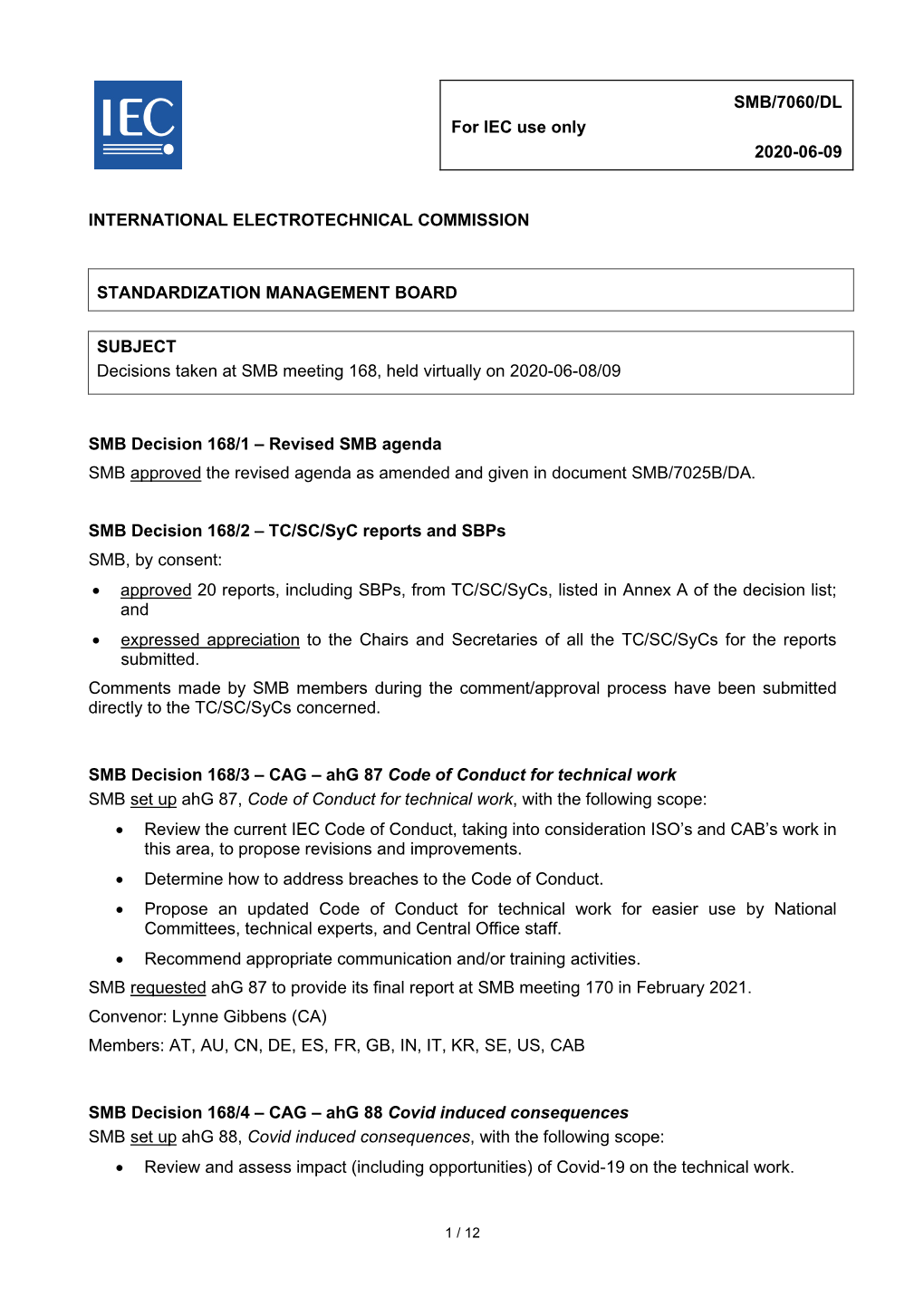 SMB/7060/DL for IEC Use Only 2020-06-09