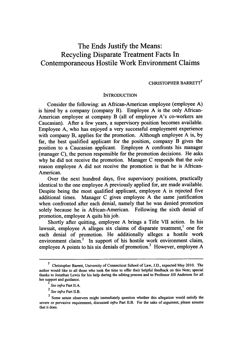 Recycling Disparate Treatment Facts in Contemporaneous Hostile Work Environment Claims