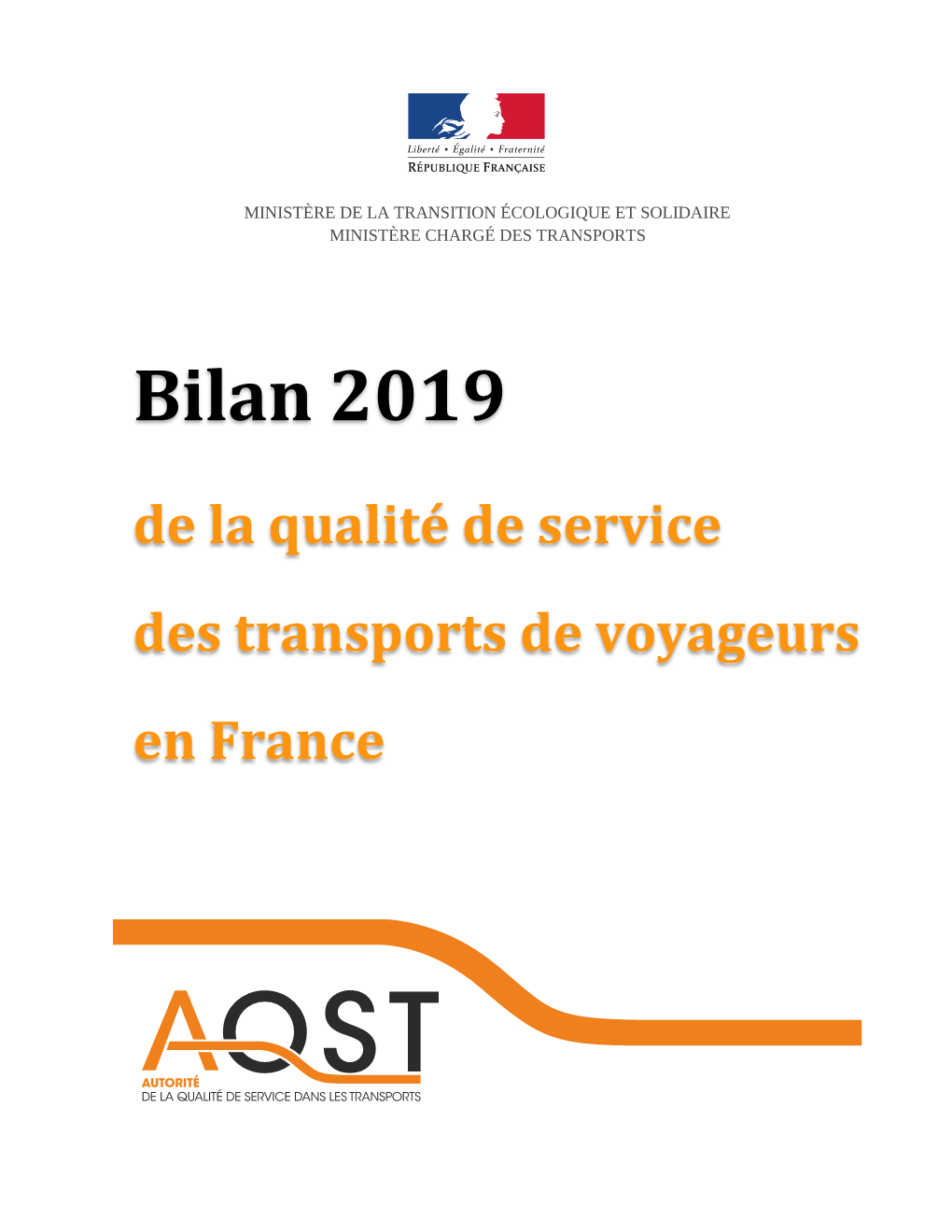 Bilan 2019 De La Qualité De Service Des Transports De Voyageurs En France