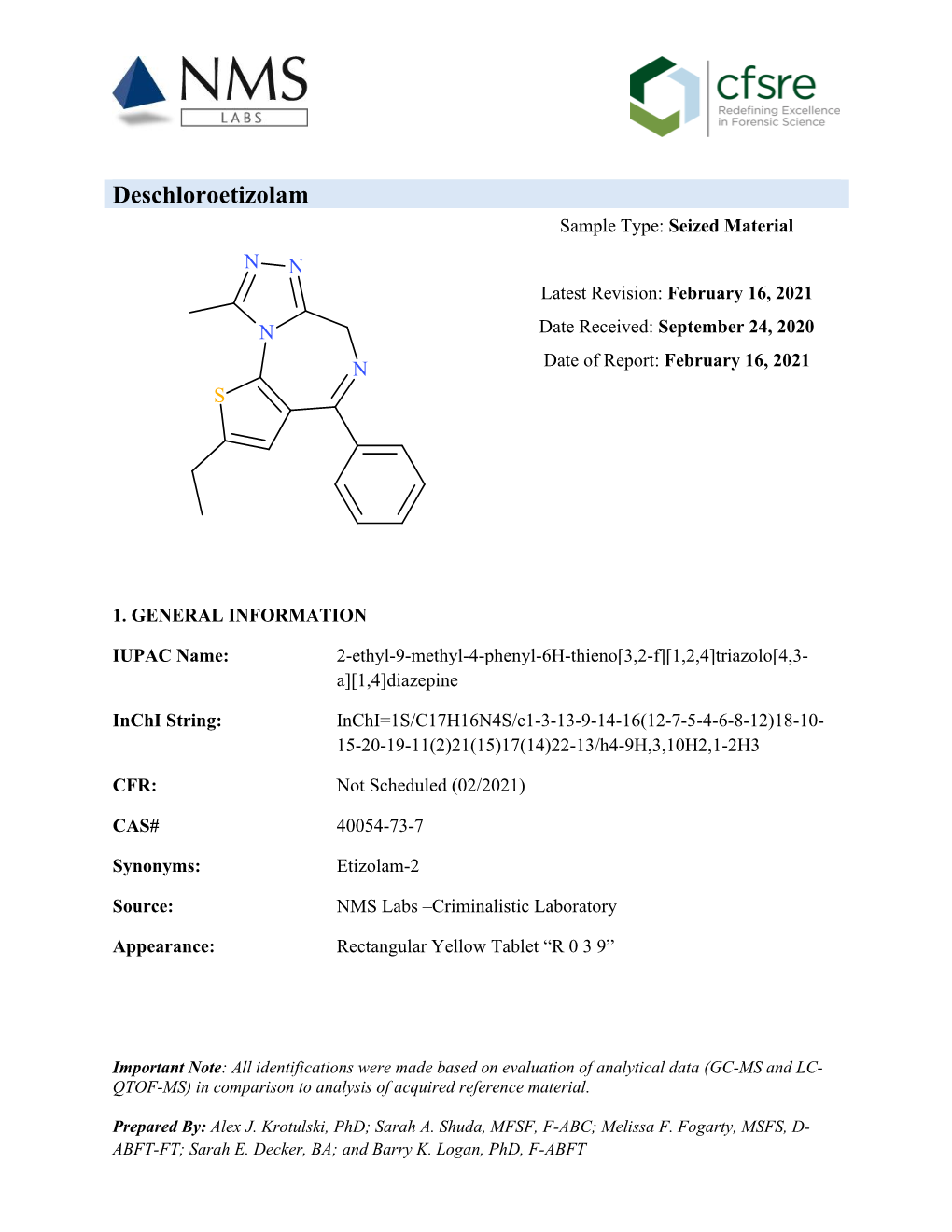 Deschloroetizolam