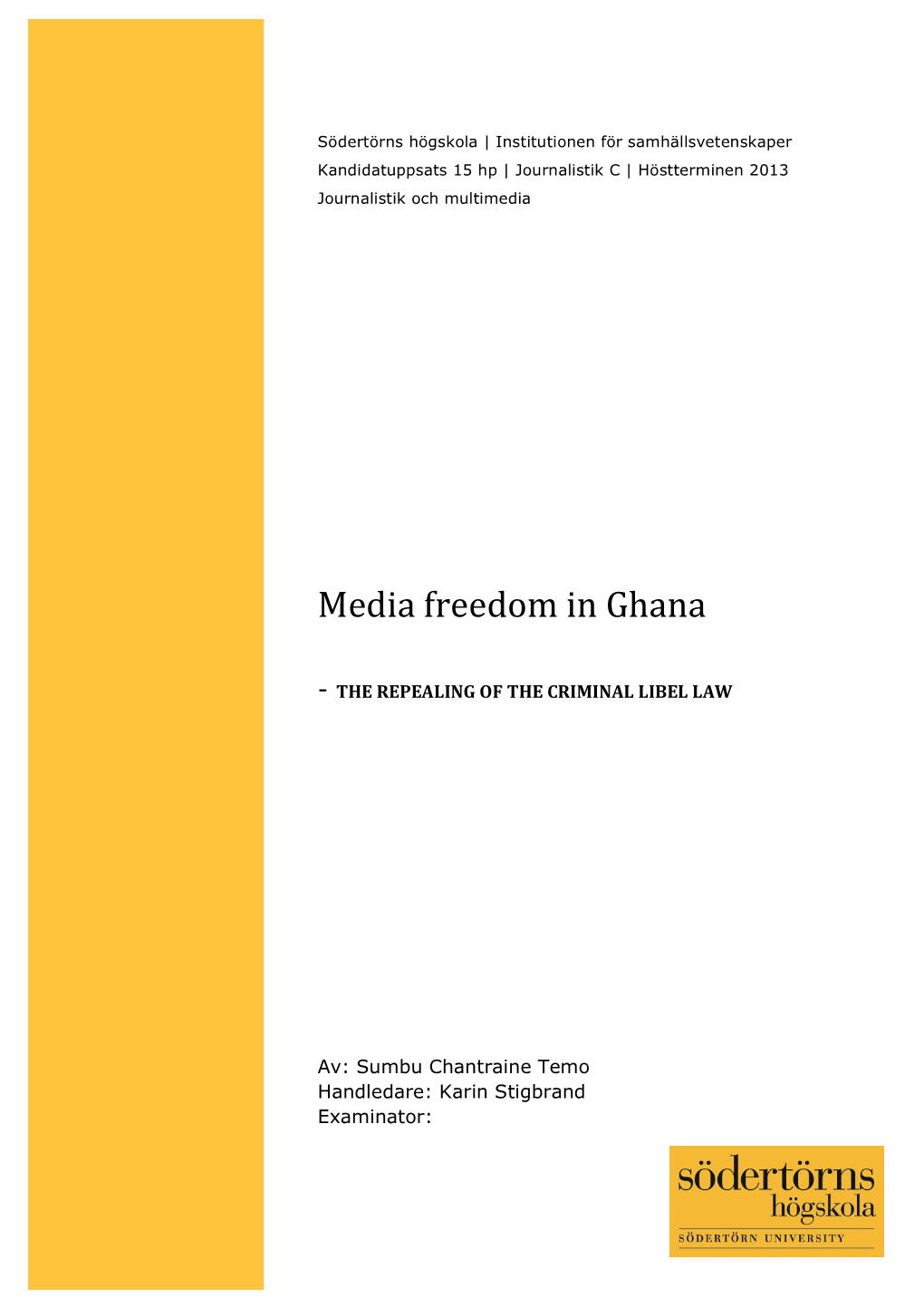 Media Freedom in Ghana