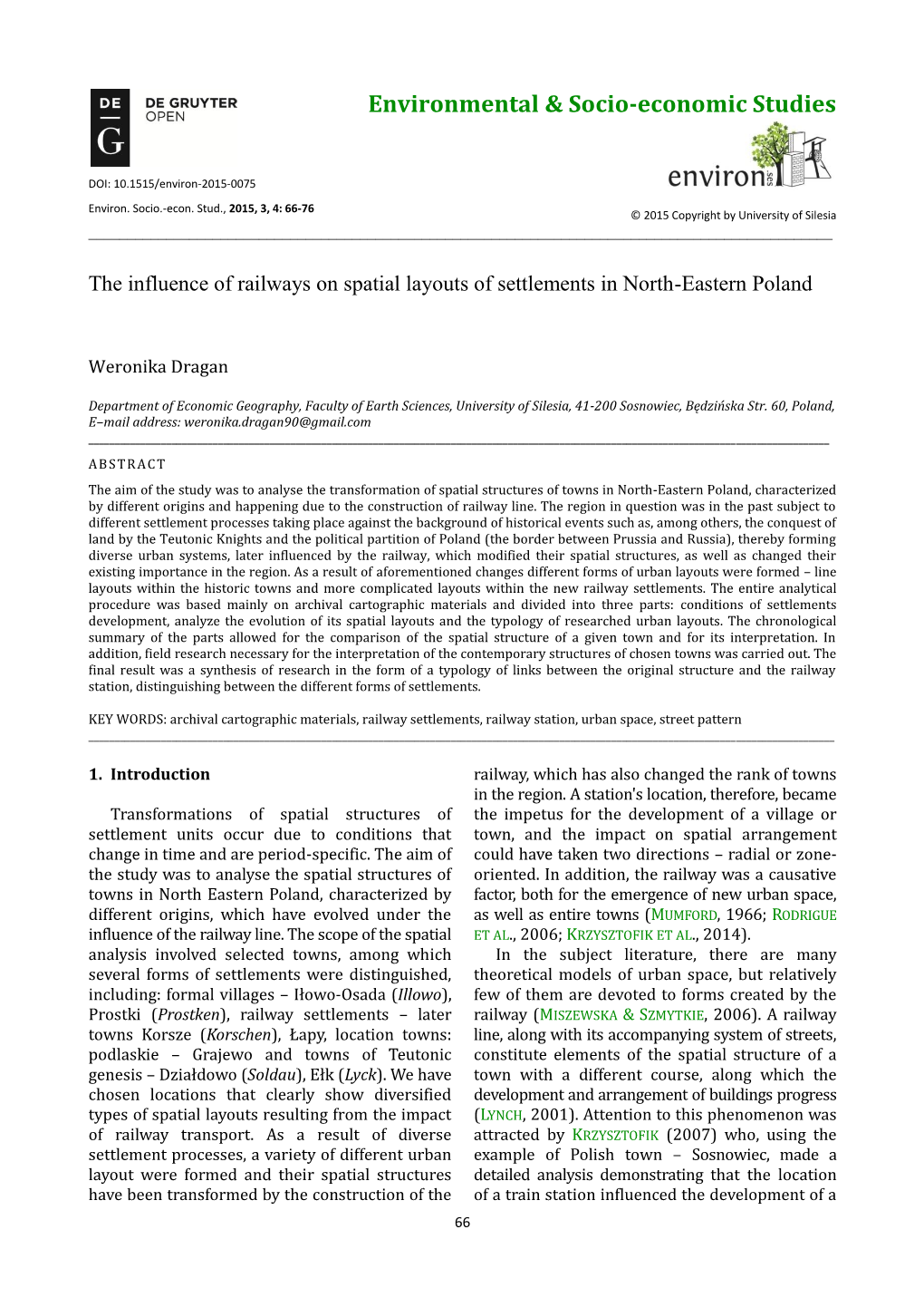 Environmental & Socio-Economic Studies