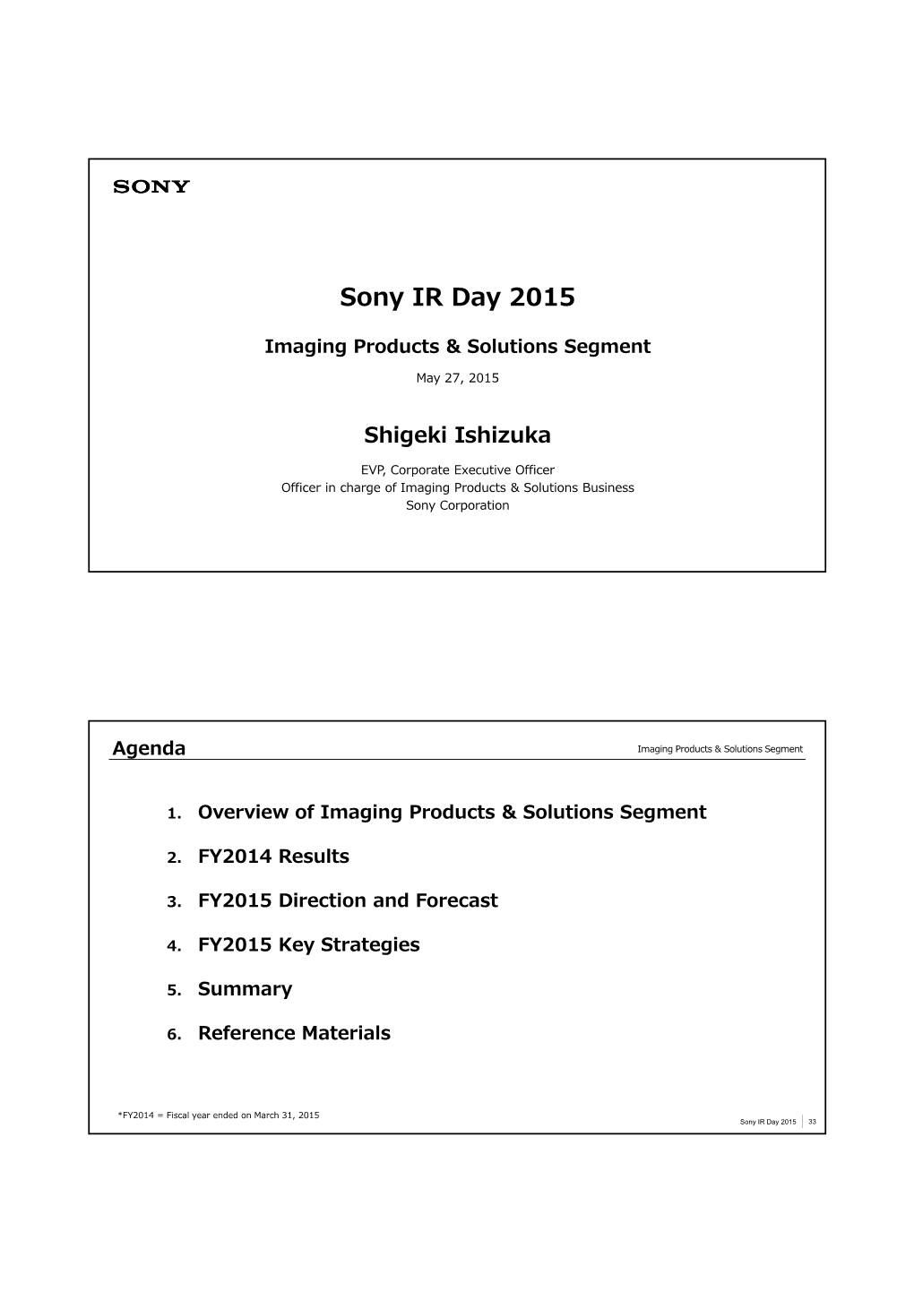 (E) Sony IR Day 2015-Electronics