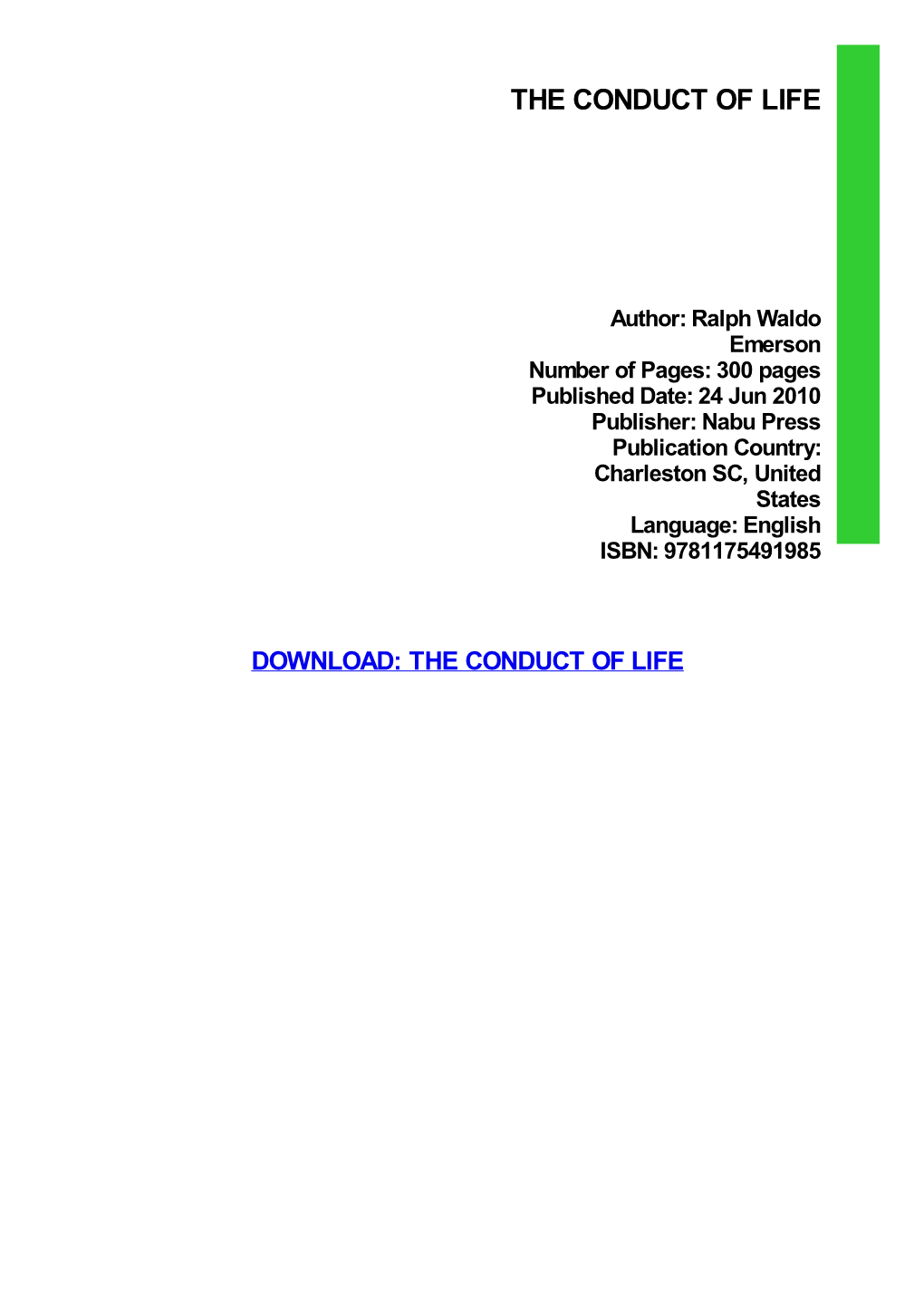 {Dоwnlоаd/Rеаd PDF Bооk} the Conduct of Life Kindle