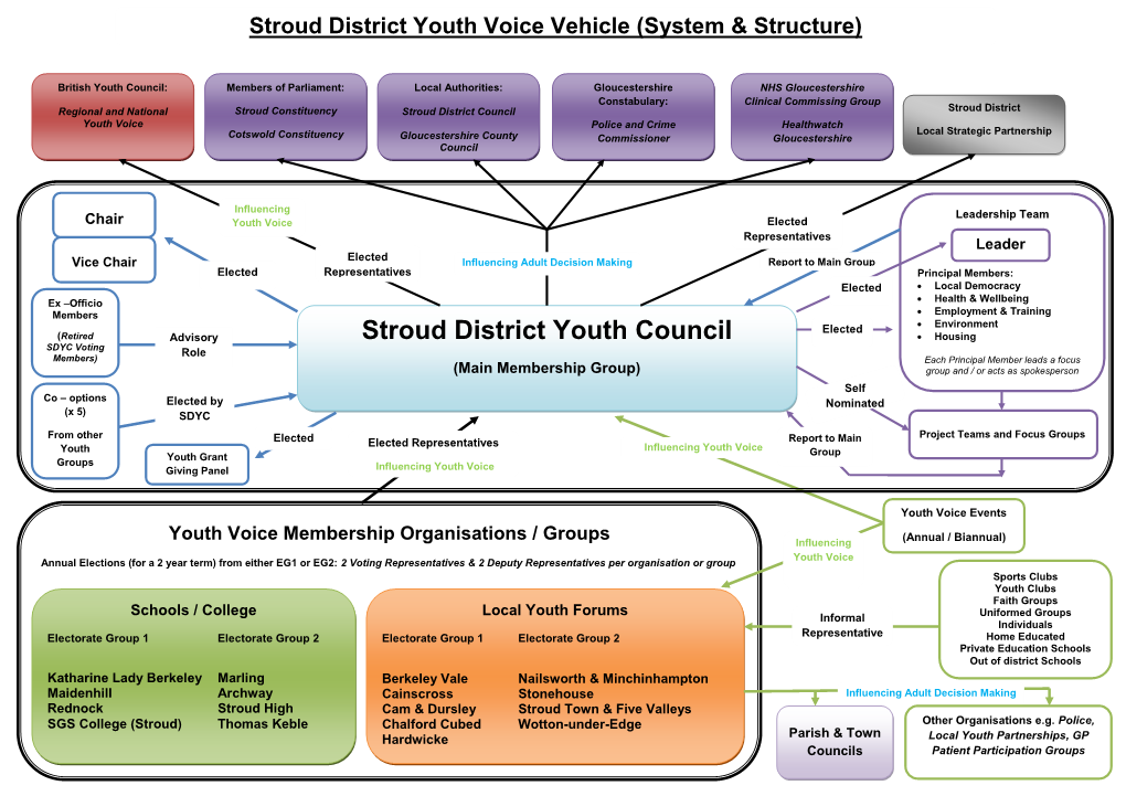 Stroud District Youth Council  Housing SDYC Voting Role Members) Each Principal Member Leads a Focus (Main Membership Group) Group and / Or Acts As Spokesperson