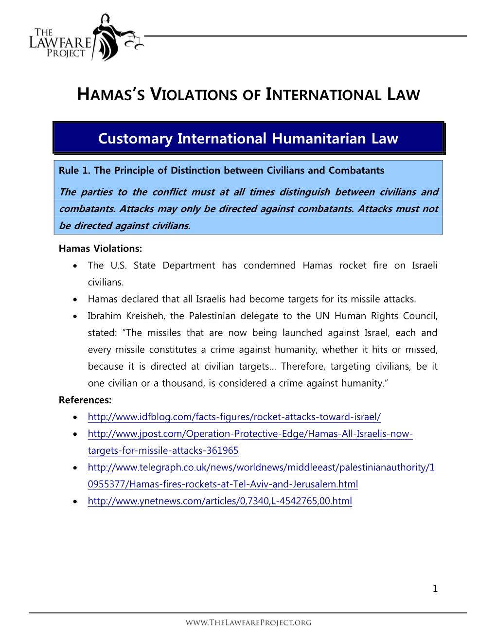 Customary International Humanitarian Law