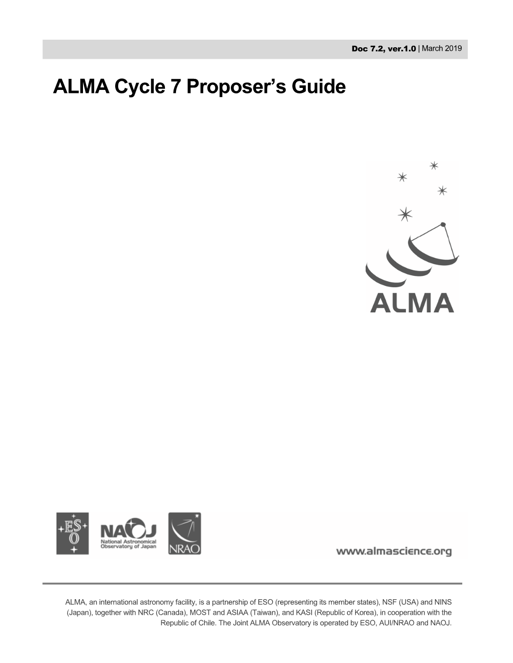 Cycle 7 Proposer's Guide