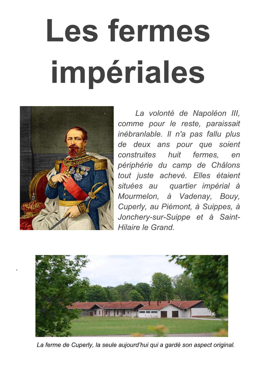 Les Fermes Idéales De L'empereur