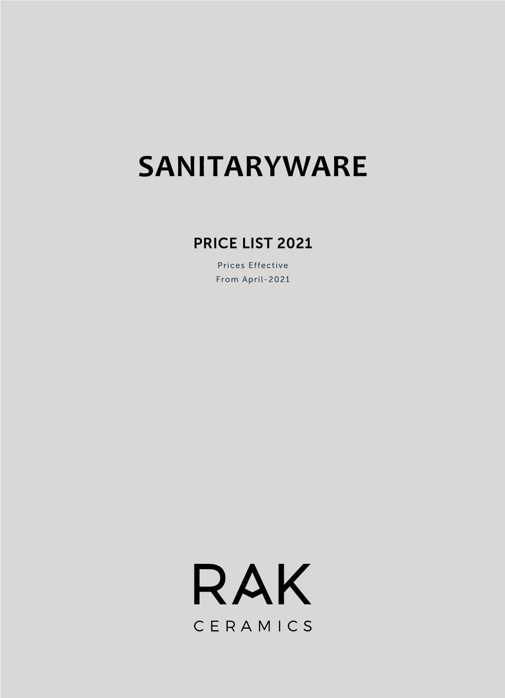 Sanitaryware Price List 2021 13.1 MB