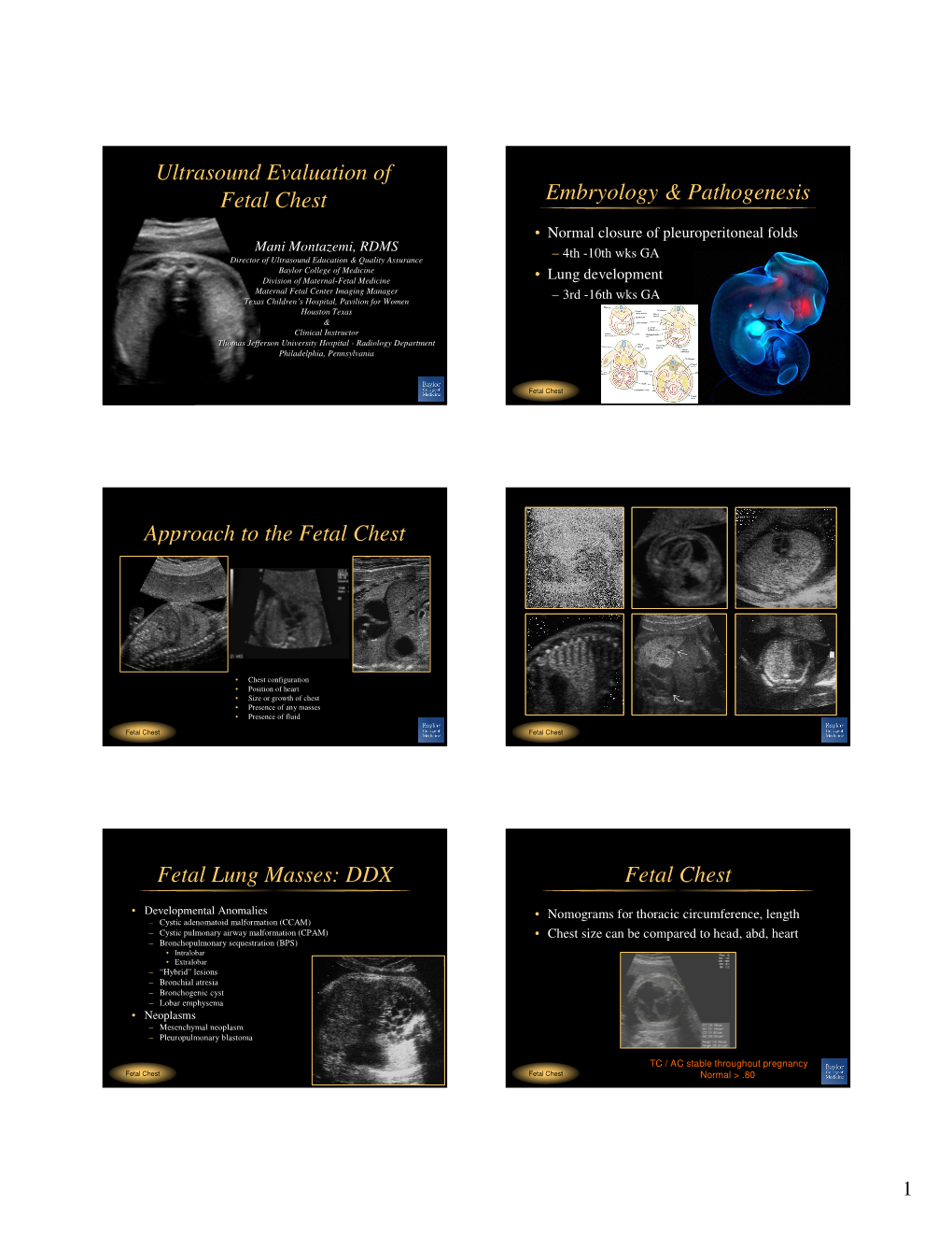 Ultrasound Evaluation of Fetal Chest