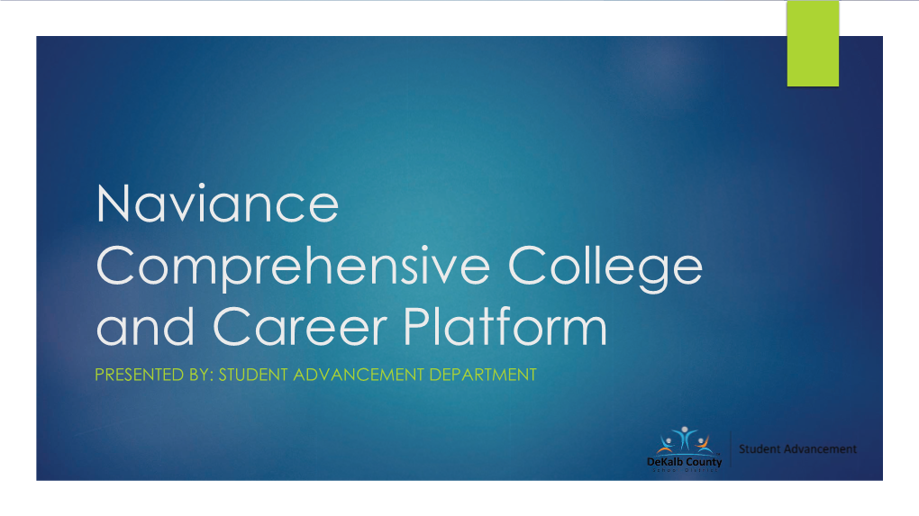 Naviance Comprehensive College and Career Platform
