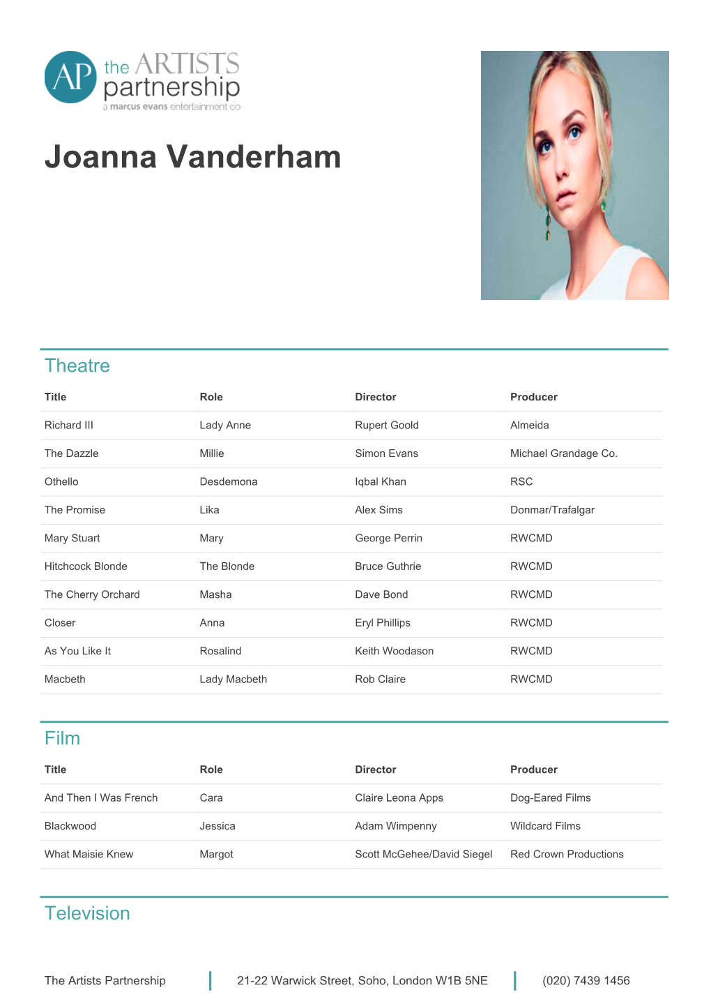 Joanna Vanderham